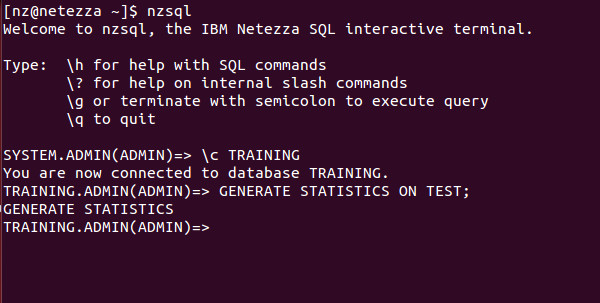 Netezza Groom and Genstat